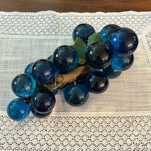 Blue Lucite grapes. Great mid-century modern table décor.